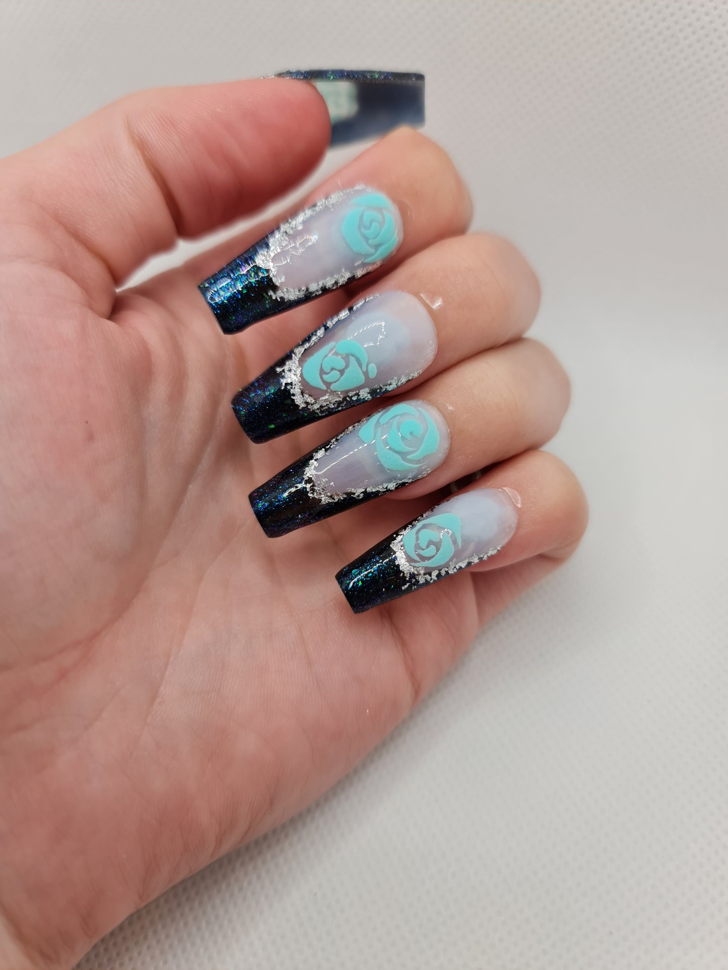 Evening Sweater Acrylic Press-On Nails (Fits Med/Large - 30mm Length)