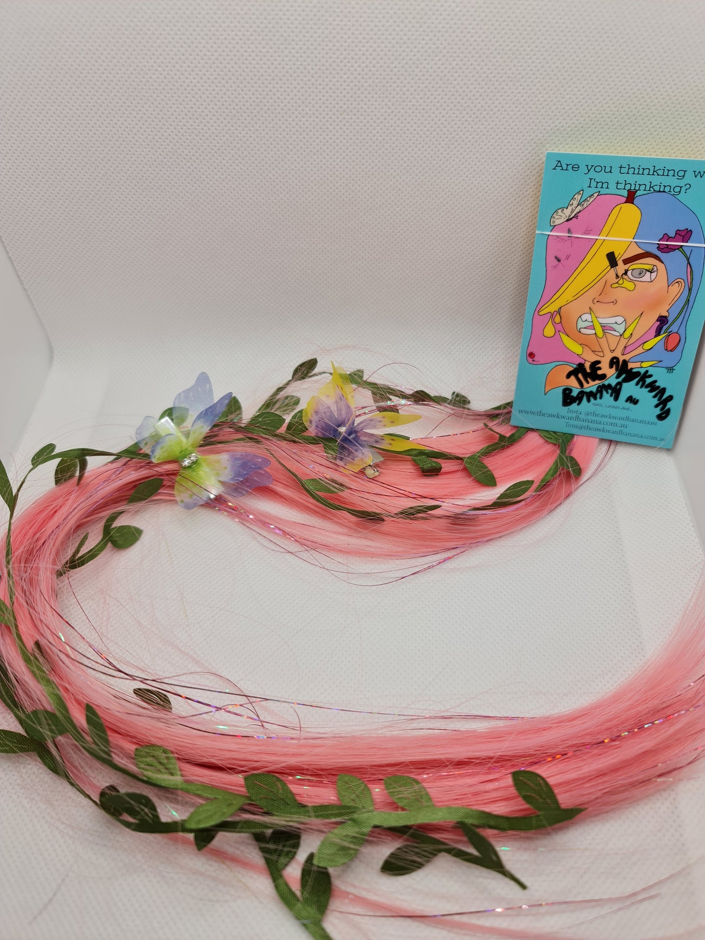 Enchanted Garden Hair Extension Clip Trio (Pink)