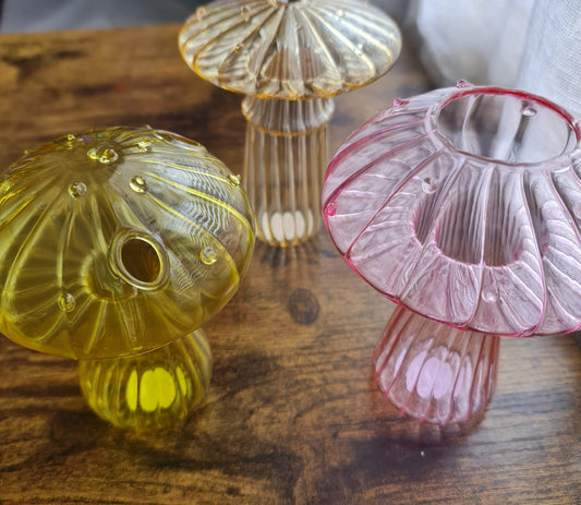 Mushroom-Shaped Flower Vase (Glass - Assorted)